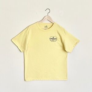 Landshark Lager Island Style Beer Graphic Yellow T Shirt Adult size Large